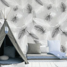1 Roll Of Feather Self-Adhesive Wallpaper, PVC Removable Wallpaper For Living Room, Kitchen, Bedroom, Dorm, Furniture Renovation, Autumn Aesthetic