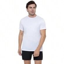 Kit 3 Men's Dry Fit Premium Anti-Sweat Sports T-Shirts - 白色 - 查看 4