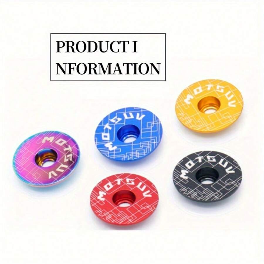 Bicycle Headset Top Cap, Mountain Bike Aluminum Alloy Stem Top Cap, Road Bike Fork Sunflower Headset Cap - Multicolor - View 1
