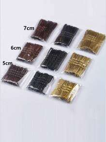 50pcs/Pack Golden U-Shaped Hair Clips, Suitable For Daily Wear, School Stuff, Gifts, Hair Accessories, Head Accessories - Gold/50 U-shaped Clips - View 2