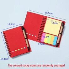 Bộ gồm 1 cuốn sổ và giấy ghi chú, thích hợp để ghi chú công việc, nhắn tin gia đình, đánh dấu bài học, đánh dấu trang, đồ dùng văn phòng phẩm và trường học, quà tặng văn phòng phẩm, quà tặng tựu trường. - Nhiều màu - Xem 15