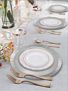 Set di tovagliette circolari intrecciate con glitter e nappe, set di sottobicchieri naturali intrecciati, lavabili e antiscivolo, adatti per tavoli da pranzo, riunioni domestiche, Ognissanti, Natale, feste di matrimonio, disponibile in 2, 4 o 6 pezzi (38 cm)
