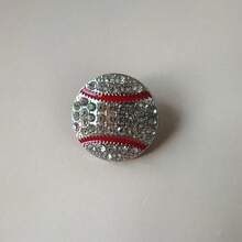 New Arrival DIY Rhinestone Ball-Shaped Brooch, Zinc Alloy Football/Soccer Design Accessory, European & American Creative Style - Sports Five-piece Suit - View 4