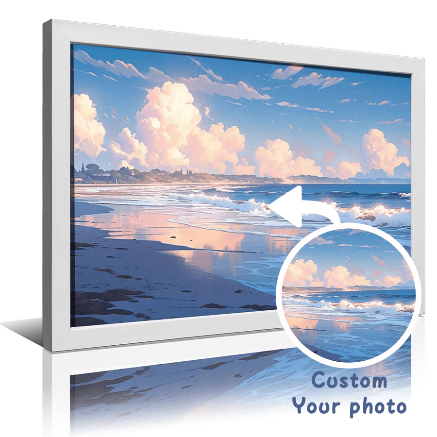 Customized Picture Frame,Horizontal Picture Hanging Picture,Black/Wooden/White Frame Available,Vibrant Painting Posters And Prints For Living Room And Bedroom Decoration, Ready To Hang With Boardwalk Signs, Ideal Holiday Gifts For Family Members,Suitable For Hanging In Living Room, Bedroom, Kitchen, Office, Hotel, Restaurant And Bar
