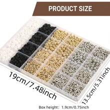 1 Box White Soft Polymer Clay Bead Necklace & Bracelet Making Kit, 15/24 Summer Jewelry Grid Set, 4mm 6mm 8mm 10mm Faux Pearl For Friendship Jewelry Making, DIY Beading Decor, Spacer Beads, Suitable For 8-12 Years Old Girls, Ideal Gift For Holidays - Pure White - View 9