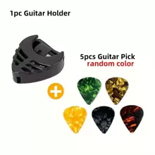 1pc Plastic ABS Adhesive Guitar Pick Holder + 5pcs Heart Shaped Guitar Picks,Guitar,Guitar Picks,Guitar Pick,Guitar,Guitar Accessories,Guitar Pick