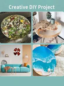 1 个 35.5 厘米硅胶铸造模具适用于大圆桌、树脂环氧河咖啡桌 DIY 水晶树脂镜面模具适用于家居装饰