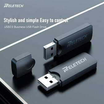 Reletech 1pc USB Flash Drive With Protective Cover Memory Stick Thumb Stick Pen, 16G 32G 64G