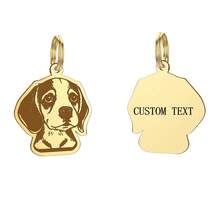 1 件不锈钢猎犬时尚动物钥匙扣个性化宠物狗身份牌雕刻狗牌名字 - 彩色 - 查看 17