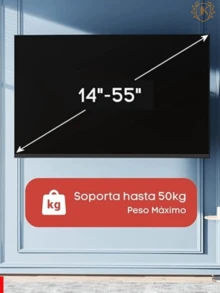 JK Soporte de TV de Acero Inoxidable 14 a 55 Pulgadas - Negro - Ver 6
