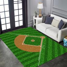 Baseball Rug For Bedroom Non Slip Sports Rug,Rugs For Bedroom Living Room Baseball Room Decor