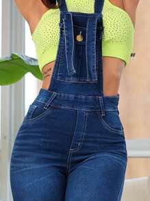 Jumpsuit With Spandex Premium Line - 中等水洗藍 - 查看 7