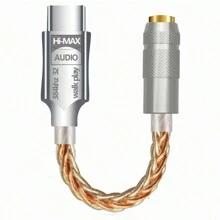 1 Cable adaptador USB-C a 3.5mm con amplificador DAC HiFi para dispositivos Android, compatible con tarjetas de sonido CB1200AU y decodificadores digitales. - CB1200AU - Ver 5