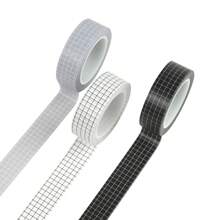 3入組網格線條紋和紙膠帶