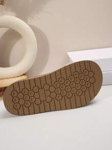 Women's Oversized US Size 5-9 Beige Slip-On Platform Slippers, Thick Sole Comfortable Casual Mule Shoes, Spring & Autumn