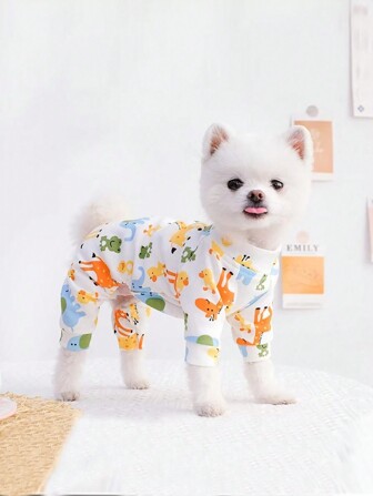 1PC Cute Giraffe Print Pet Clothes Are Soft And Comfortable For Small And Medium-Sized Cats And Dogs, Making Pets More Fashionable