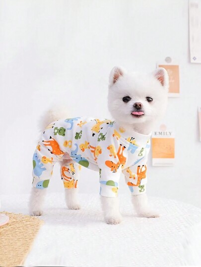 1PC Cute Giraffe Print Pet Clothes Are Soft And Comfortable For Small And Medium-Sized Cats And Dogs, Making Pets More Fashionable