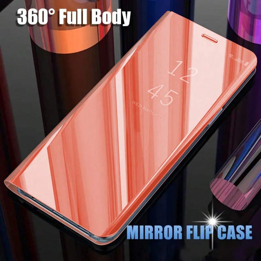 Luxury Mirror Flip Protective Case Compatible With Samsung S24Ultra S23Ultra Galaxy S24 S23 S22 S21 S20 S10 S9 S8 FOLD2 FOLD3 FOLD 4 FOLD 5 FOLD 6, Apple, 11Ultra Plus, Compatible With Samsung Galaxy A12 A13 A14 A35 A52 A53 A54 A55, Galaxy NOTE 8 NOTE9 NOTE10 NOTE20, 6 7 X 1112 13 13pro 13promax 14 14pro 14promax 15 15pro 15promax 16 16pro 16promax Series - Hoa hồng vàng - Xem 1