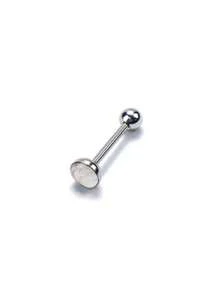 1pc Hypoallergenic 316L Titanium Steel Tongue Barbell, Fish Scale Gradients, 8/10/12/14/16mm Length, 7mm Diameter, 5mm Ball, 14G, Body Jewelry Piercing