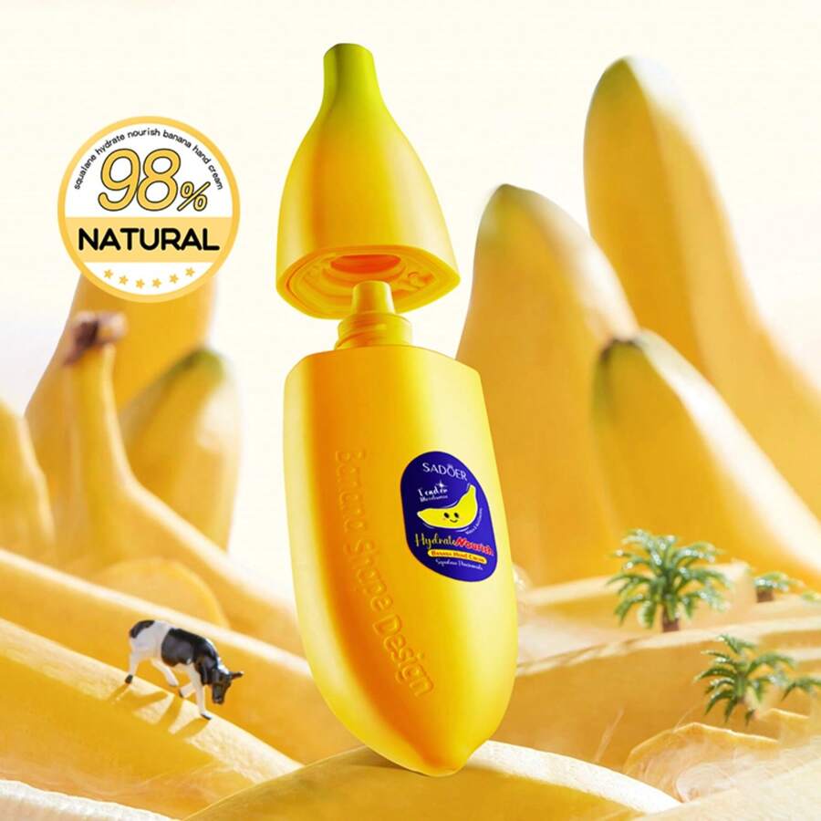 Crema de manos nutritiva con aroma a fresa/plátano/aloe/melocotón/mango, hidratante, suavizante, fragancia frutal, previene las manos agrietadas, crema para el cuidado de las manos - Blanco - Ver 1