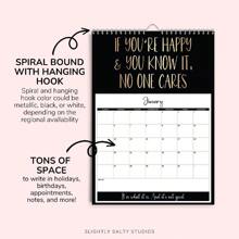 Calendario de pared sarcástico desmotivador del 2025, Regalo en plan broma de amigo invisible para mujeres, hombres, mejores amigos y compañeros de trabajo, Navidad - Multicolor - Ver 4