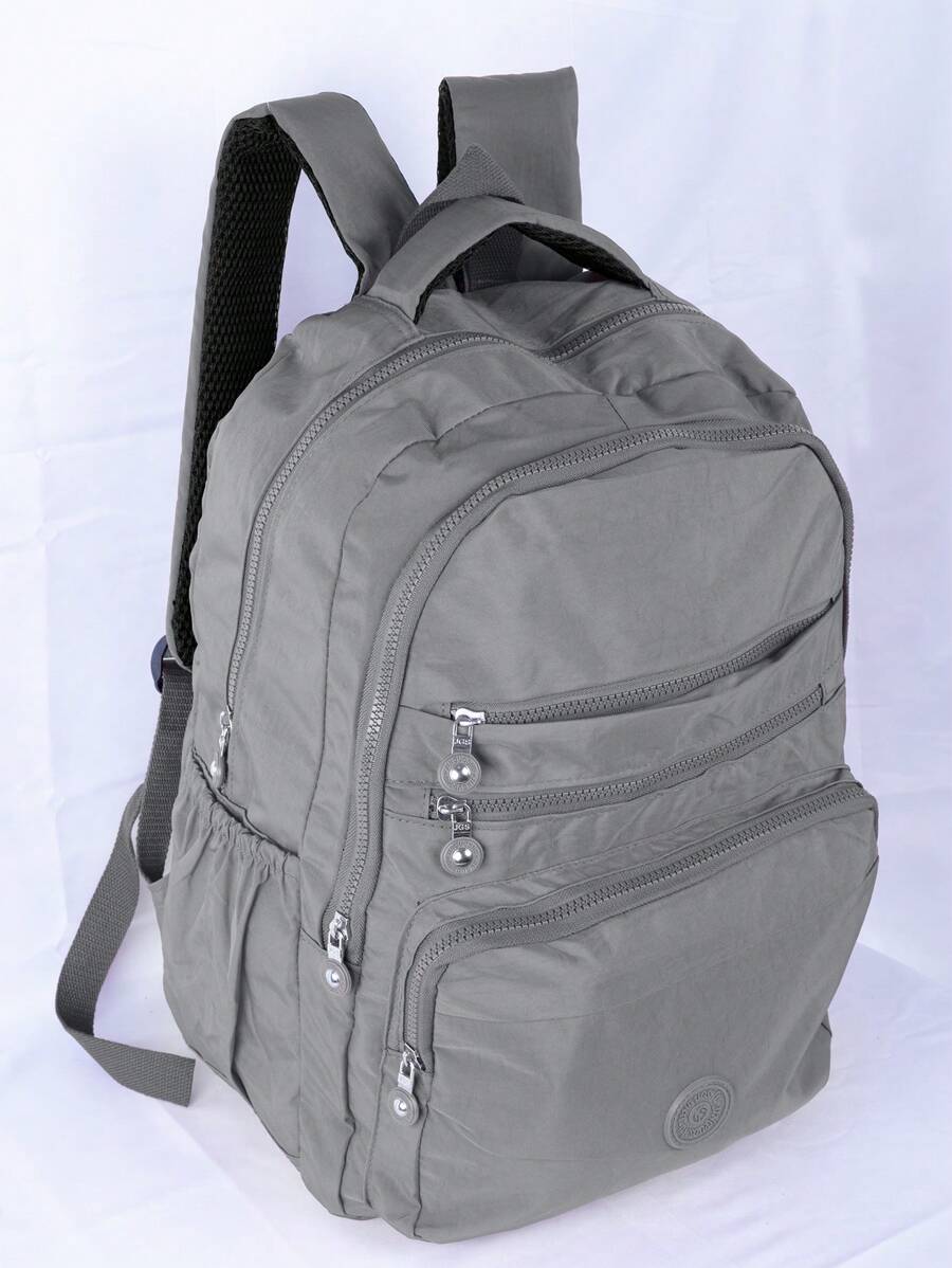 Large Backpack 5 Compartments Durable Travel Gym Work College - 灰色 - 查看 1