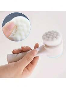 二合一硅胶清洁刷 - 温和去角质和按摩，柔软双面刷毛适合所有皮肤类型，送给女朋友的礼物，面部清洁、面部刷、包、收纳、收纳 - 彩色 - 查看 4