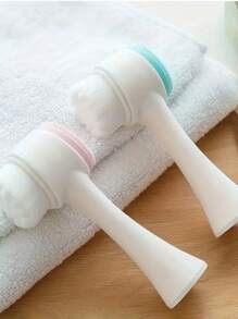 二合一硅胶清洁刷 - 温和去角质和按摩，柔软双面刷毛适合所有皮肤类型，送给女朋友的礼物，面部清洁、面部刷、包、收纳、收纳 - 彩色 - 查看 9