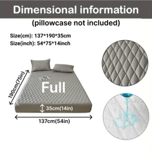 1入灰色防水床單，加厚接縫床墊套，防塵防潮床上用品（不含枕套）