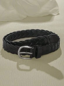 1 件女士时尚编织皮带，适合连衣裙，带方形扣，万圣节夏季、学校秋季、秋季、万圣节 - 腰帶 - 查看 7