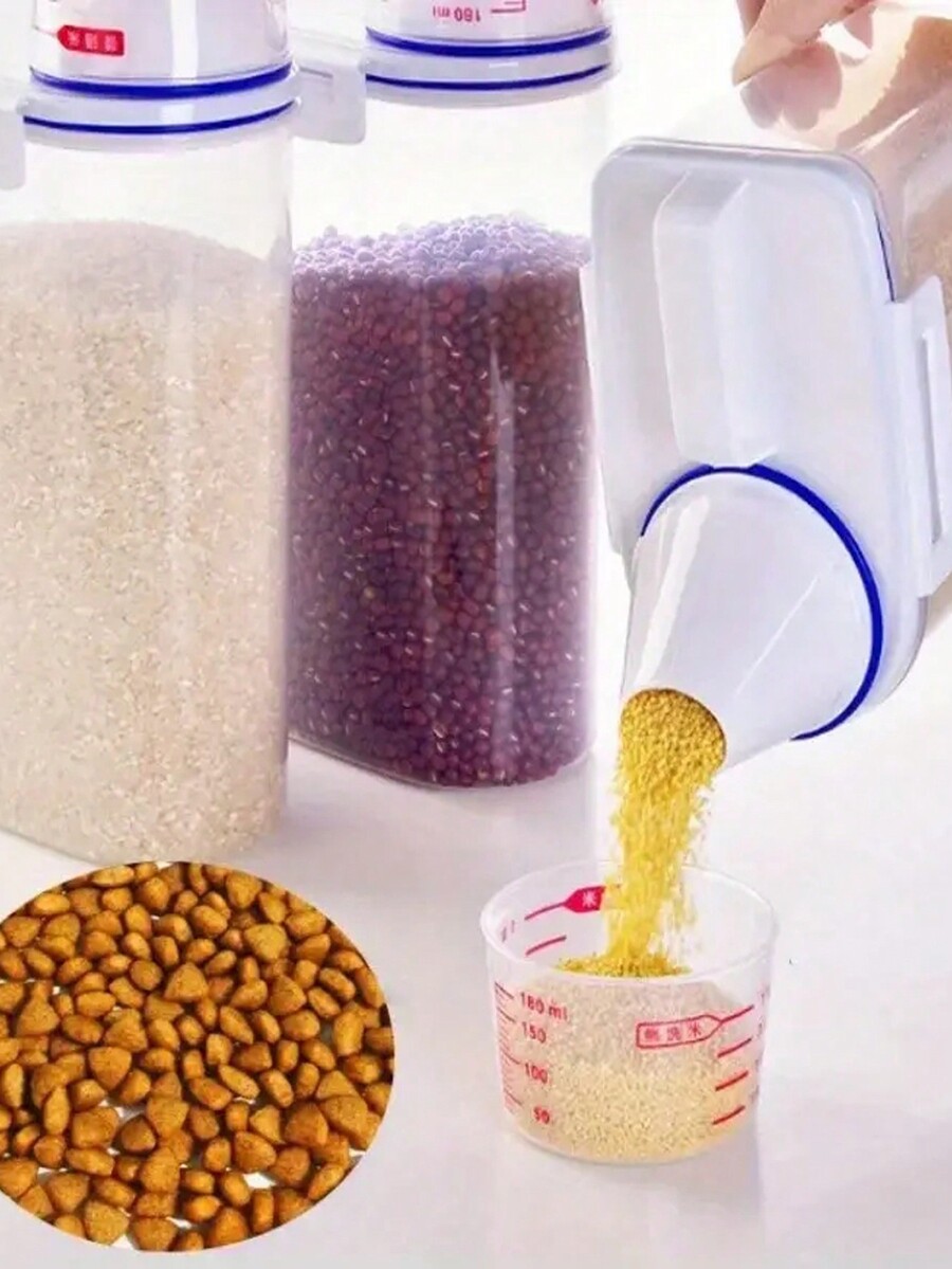 1pc 2.5L Pet Food Storage Container, Airtight & MoistureProof Dog/Cat