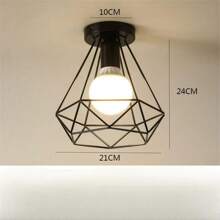 1pc Nordic Style Iron Ceiling Lamp For Balcony, Stairway, Corridor, Bar - Excludes Light Bulb - 1 Iron Ceiling Lamp - View 17