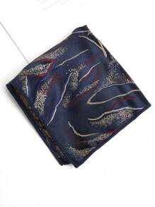 1pc Polyester Striped Pocket Square/Handkerchief, Seasonal