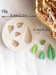 迷你硅胶模具枫叶银杏叶造型翻糖蛋糕装饰工具，自然系列叶子翻糖模具