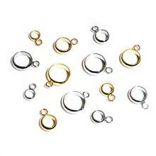 20 piezas de anillos de aro de color dorado de acero inoxidable, conectores circulares para hacer joyas DIY, accesorios para pulseras y collares - fianzas - View 7