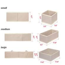 1/3/6 packs Caja de almacenamiento de tela plegable, organizador de cajones de armario, cestas y contenedores de tela divisores para ropa interior, medias, lencería, ropa, decoración del hogar, dormitorio, vestido, pantalones, zapatos, botas, faldas, camisetas blancas de mujer, pantalones negros de mujer, ropa de invierno para mujer, vestidos, ropa de invierno para mujer, vestidos elegantes para mujer, blusas blancas para mujer, de manga larga, monos blancos para mujer, vestidos primaverales para mujer, atuendos primaverales para mujer, primavera, ropa de primavera, minimalista, blusas de verano
