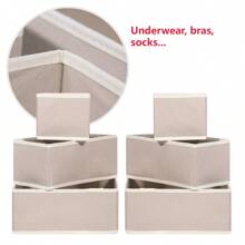 1/3/6 packs Caja de almacenamiento de tela plegable, organizador de cajones de armario, cestas y contenedores de tela divisores para ropa interior, medias, lencería, ropa, decoración del hogar, dormitorio, vestido, pantalones, zapatos, botas, faldas, camisetas blancas de mujer, pantalones negros de mujer, ropa de invierno para mujer, vestidos, ropa de invierno para mujer, vestidos elegantes para mujer, blusas blancas para mujer, de manga larga, monos blancos para mujer, vestidos primaverales para mujer, atuendos primaverales para mujer, primavera, ropa de primavera, minimalista, blusas de verano
