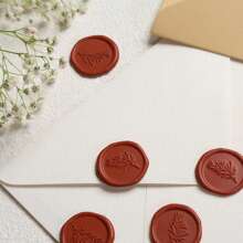 BAOFALI 30 件/50 件迷迭香图案自粘蜡封贴纸适用于礼物婚礼邀请函信封密封