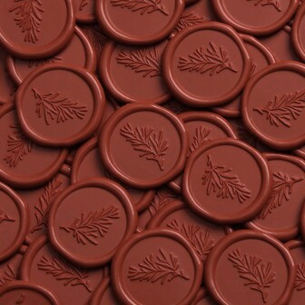 BAOFALI 30 件/50 件迷迭香图案自粘蜡封贴纸适用于礼物婚礼邀请函信封密封