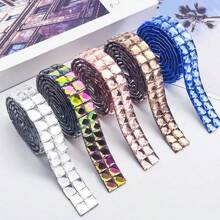 1 rollo de pegatinas de azulejos de fibra de vidrio autoadhesivos 3D - Estilo contemporáneo, calcomanías de mosaico de rhinestone para decoración de paredes DIY, decoración del hogar, pegatinas, calcomanías de pared, calcomanías de vinilo para decoraciones del hogar, artículos de decoración de primavera para refrescar tu hogar, pegatinas de decoración de ramas