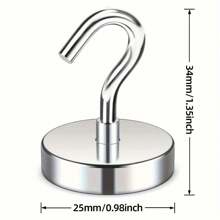 2/3/4/6/8/12/18/25/30 chiếc Móc từ tính, Móc chữ S nam châm du ngoạn chịu lực mạnh 25Lbs dùng cho văn phòng, lò nướng, nhà bếp, nhà để xe, nơi làm việc và treo đồ, v.v. - Nhiều màu - Xem 5