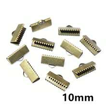 50pcs Cove Clasps Cord Ribbon Ends Caps String Ribbon Leather Clip DIY Jewelry Making Supplies For Necklace Bracelet Connector Findings