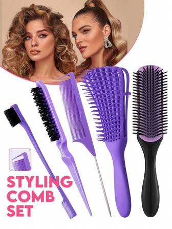 Set de 5 cepillos desenredantes, cepillo de nailon de 9 filas para desenredar, cepillo de masaje del cuero cabelludo antiestático, set de 3 cepillos para peinar hacia atrás, herramientas y accesorios para el cabello, productos y accesorios para peluquería, salón de belleza, viaje, vuelta al colegio, vacaciones, accesorios para el cabello de mujer, cepillo, cepillos de cabello, cepillo de cabello, cepillo desenredante, cepillo de cabello, peine de madera, mini cepillo de cabello, cepillo desenredante, cepillos de cabello, cepillo para cabello rizado, equipo de peluquería, cepillo de cabello, cepillo para peinar hacia atrás, cepillo de peinado, cepillo para cabello rizado, cepillo de contorno, peine, cepillar el cabello, set de cepillos de cabello, peinar el cabello, peine para rizos, cepillo desenredante, cepillo de cabello para mujer, cabello, viaje, productos para el cabello, herramientas para el cabello, cosas para el cabello, barbero, accesorios de barbero, barbería, equipo de peluq