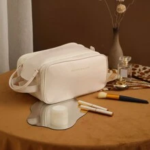 Túi đựng đồ trang điểm đa năng bằng da PU chống thấm nước màu kem, hai lớp, dung tích lớn, du lịch tiện lợi, đựng đồ vệ sinh cá nhân có quai xách cho nữ, túi đựng đồ trang điểm PU, túi đựng cọ, túi đựng đồ vệ sinh cá nhân cho nam, đồ dùng học tập, đồ dùng du lịch, đồ dùng trang điểm, đồ dùng ngày lễ, túi đựng đồ trang điểm, đồ dùng sắp xếp đồ trang điểm, đồ dùng trang điểm cho ngày lễ, đồ dùng sắp xếp đồ trang điểm, đồ dùng học tập khi trở lại trường - Nhiều màu - Xem 9