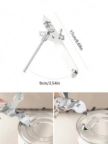 1 cái Dụng cụ mở hộp bằng thép không gỉ, Dụng cụ mở hộp tiết kiệm sức lao động bằng bạc cho gia đình - Bạc - Xem 5