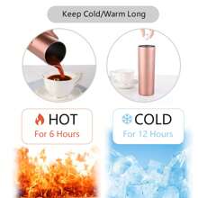 Custom Skinny Tumbler, Stainless Steel Skinny Tumbler, 20 Oz Vacuum Insulated Tumbler With Lid And Straw, Double Wall Coffee Cup, Travel Mug For Cold Hot Drinks, Skinny Tumbler, Skinny Tumblers, Skinny Tumblers With Lids And Straws, Tumbler Skinny, Skinny Tumbler With Lid And Straw, 20 Oz Skinny Tumbler, Skinny Tumblers Bulk, Skinny Insulated Tumbler, Slim Cup - Multicolor - View 6