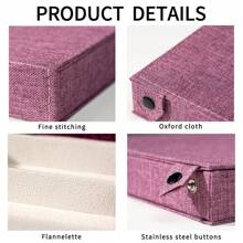 Un contenitore multifunzione multistrato in 8 scomparti in tessuto Oxford con perline e velluto, dal design giovanile, alla moda e senza tempo, adatto per conservare occhiali, gioielli, orologi e orecchini. Uno stile casual, un design semplice, facile da riporre, adatto a tutte le stagioni primavera, estate, autunno e inverno, sia per uomo che per donna. - Stile regolare - Visualizzare 6