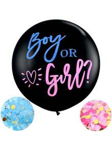 3pcs 36-Inch Gender Reveal Printed Balloons For Party Decoration - Multicolor - View 4