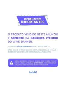 Bandeira Para Wind Banner Flag Dupla Face (só tecido) Pastel + Caldo Cana