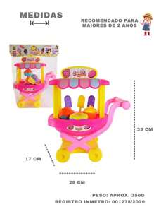 Sweet Mania Children's Ice Cream And Candy Cart Toy Girl - 查看 7